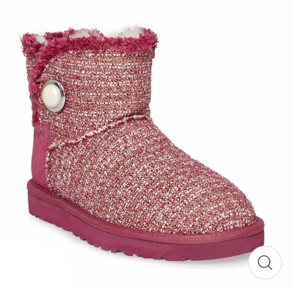 Ugg Australia Women's Mini Bailey Button Fancy Boots Size 7 - Picture 6 of 11